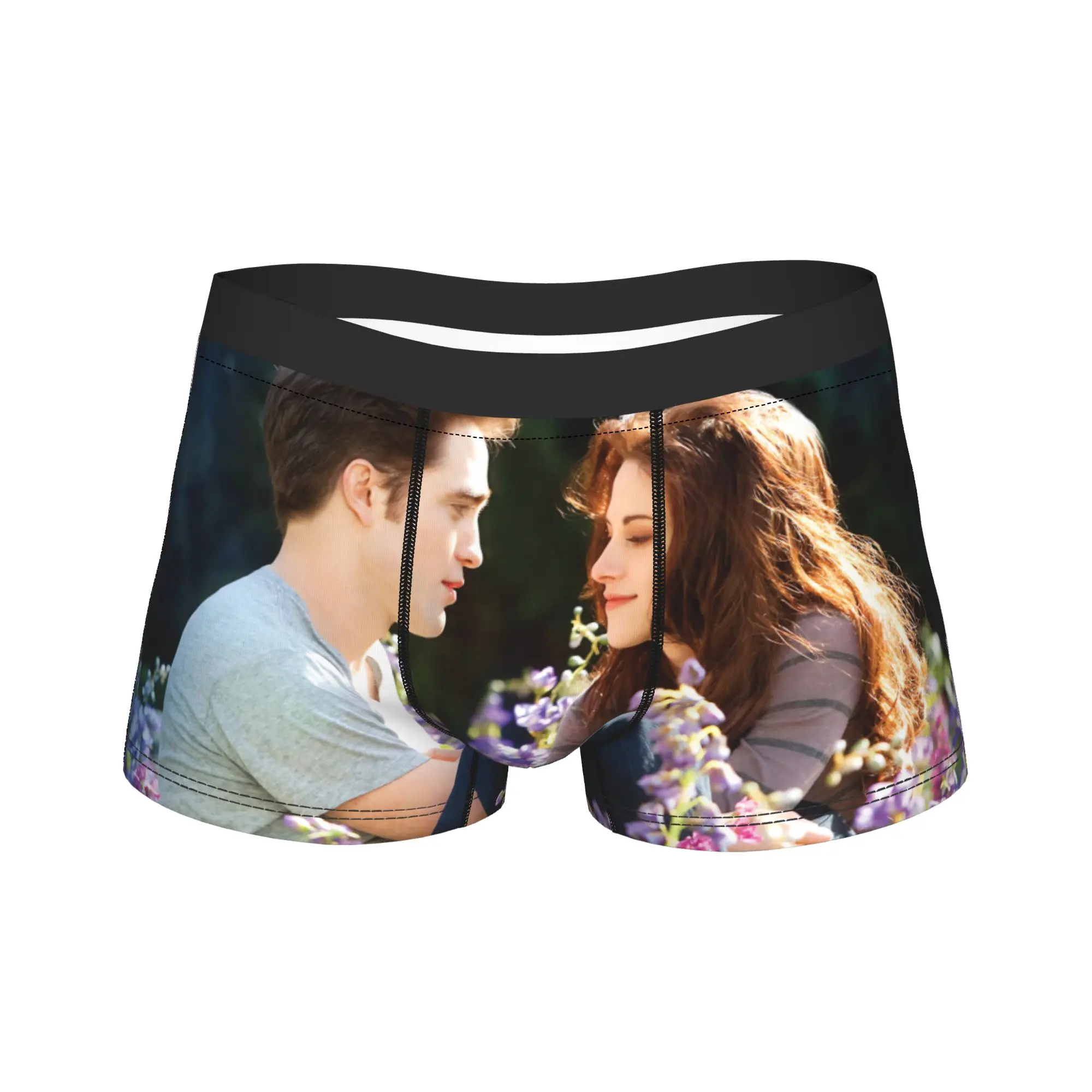 

Мужское длинное нижнее белье из фильма «Сумерки Сага», забавные трусы-боксеры, шорты, мужские дышащие трусы M-XXL