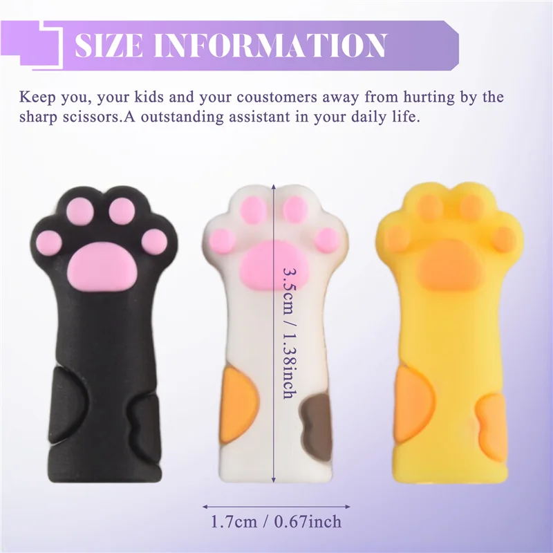 AA20-3Pcs น่ารัก Nipper ฝาครอบป้องกันสําหรับเล็บ Cuticle กรรไกรเล็บเท้าเครื่องมือ Dead Skin แหนบหมวก