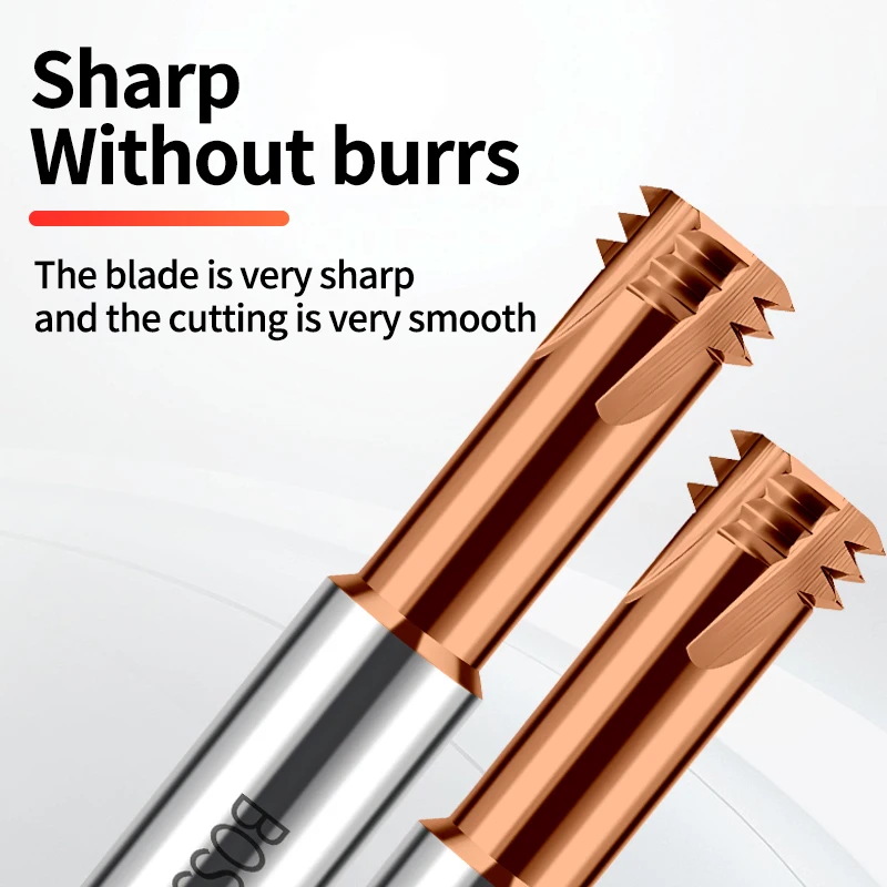 Boss Taps CNC Machine Solid Carbide Three Row Thread Milling Cutter M1 M1.6 M2 M3 M4 M5 M6 M8 M10 M12 M14 M18 Mill Mills Cutters