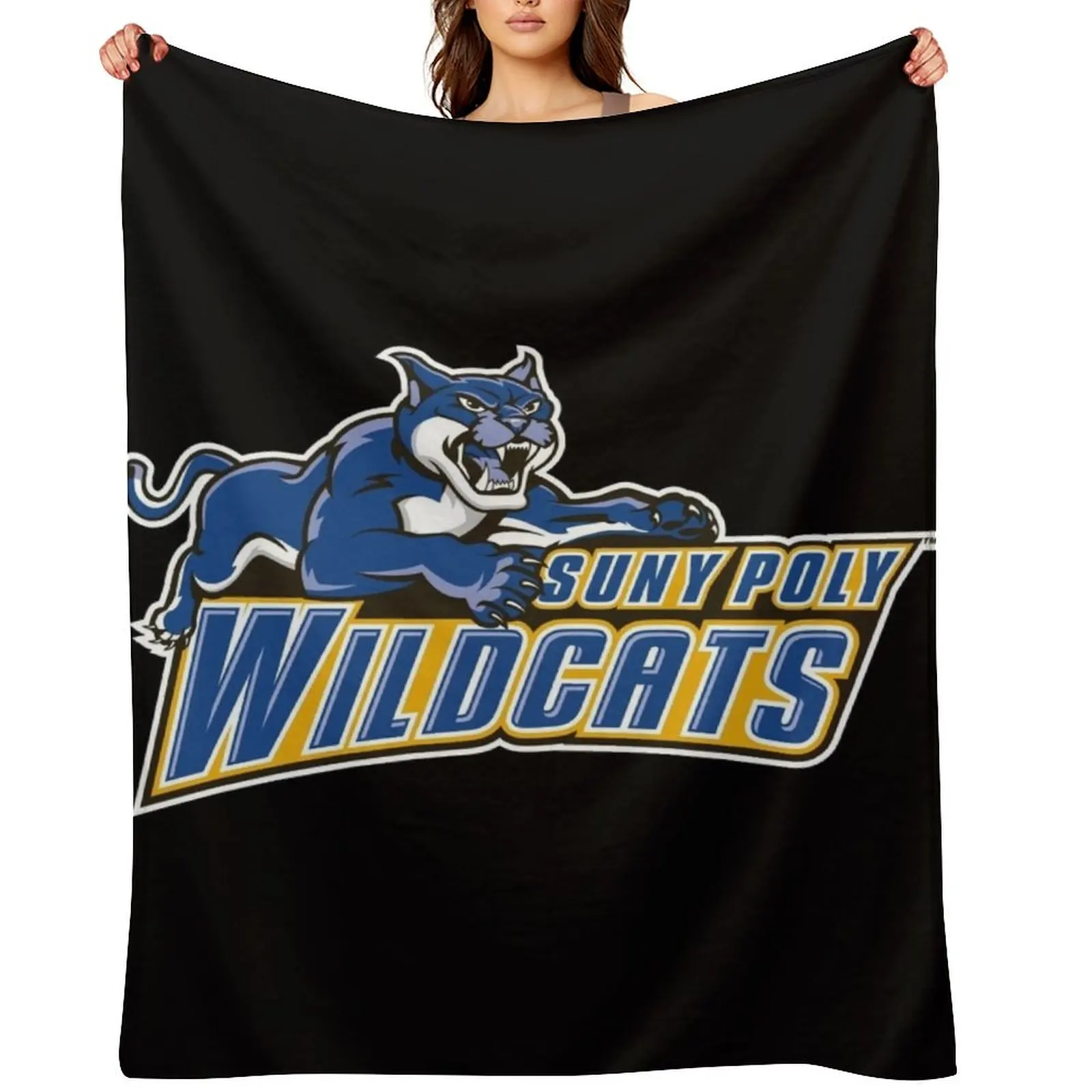 

SUNY Polytechnic Institute wild cats Throw Blanket Warm Beach Furrys Single Blankets