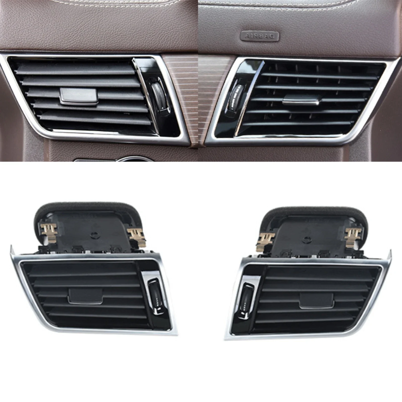 New! Front Air Vent Grille Assembly For Mercedes Benz GL ML Class W166 X166 2012-2015 Dashboard Side A/C Conditioning Outlet Gri