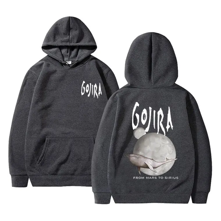 France Metal Band Gojira From Mars To Sirius Flying Whales Music Album Graphic Hoodie Male Fashion Vintage Pullover Tracksuit