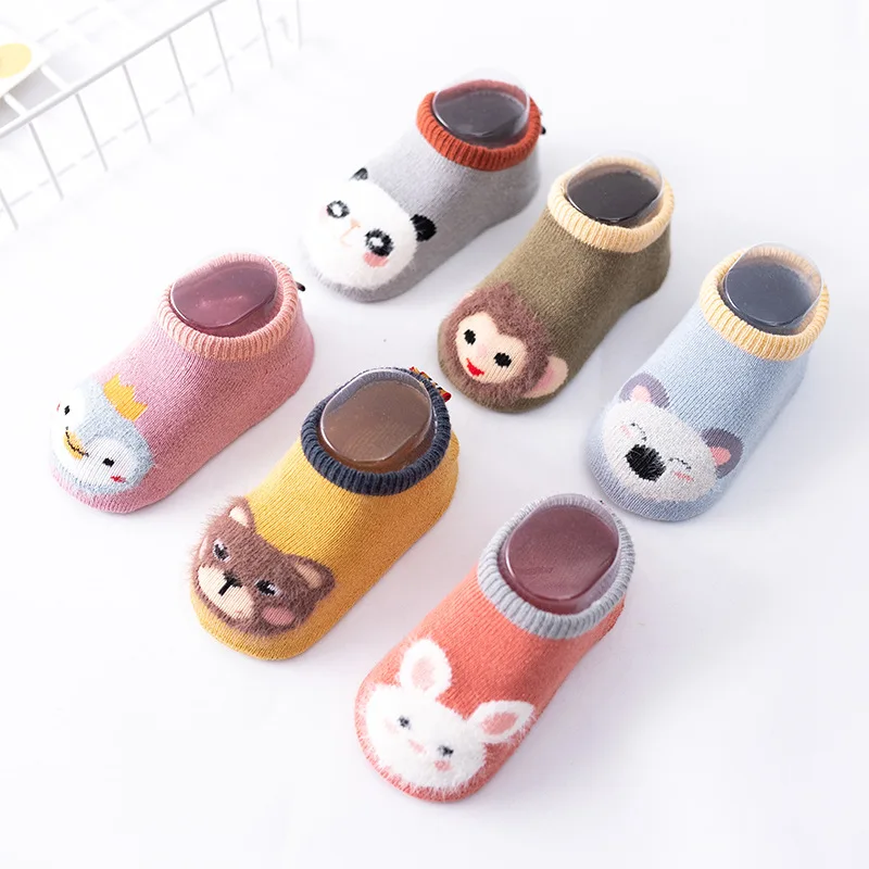 Spring Autumn New Children Socks Clothes Accessories Cartoon Animal Baby Infant Toddler Non Slip Socks Newborn Cotton Socks