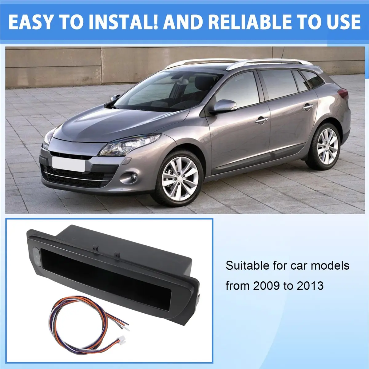 11.11Car Frame Fascia Storage Box Lower Screen Frame Panel Radio Panel Frame for 3 Fluence 2009-2013