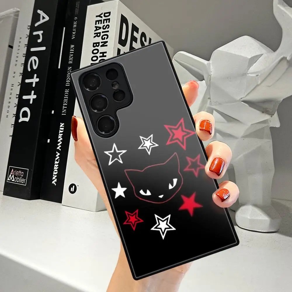 Gothic Cat Whimsy Phone Case For Samsung Galaxy  A17 16 A15 A14 A13 A57 A37 A27 A26 A55 A35 A53 A24 A34 Tempered Glass Covers