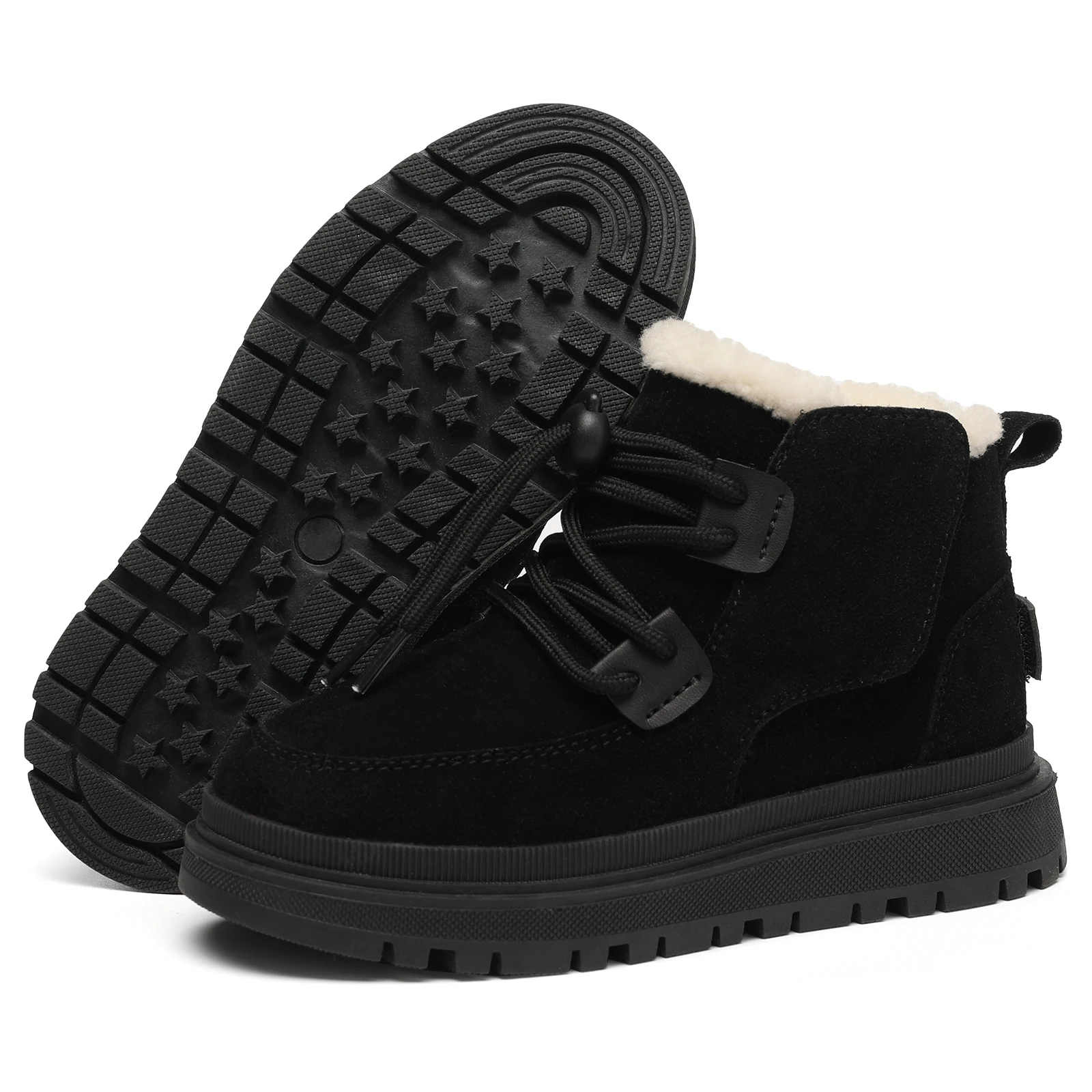 Scarpe casual per bambini Stivali autunno inverno Scarpe da ragazzo Stivali da ragazza antiscivolo morbidi in pelle moda 23-34 Scarpe da corsa