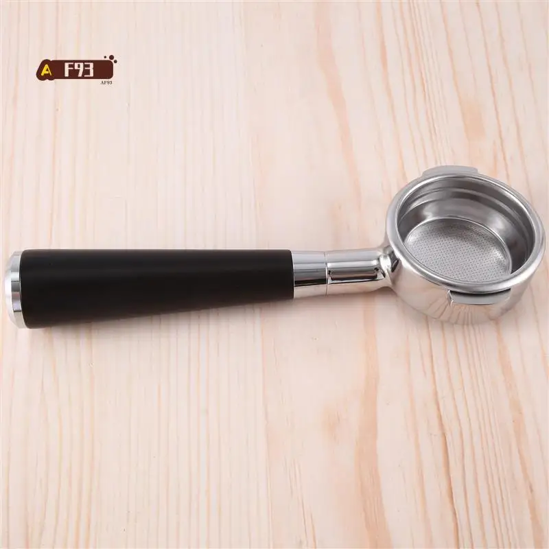 

AF93-58Mm Double Ear Coffee Machine Filter Holder E61 Bottomless Portafilter With Wooden Handle