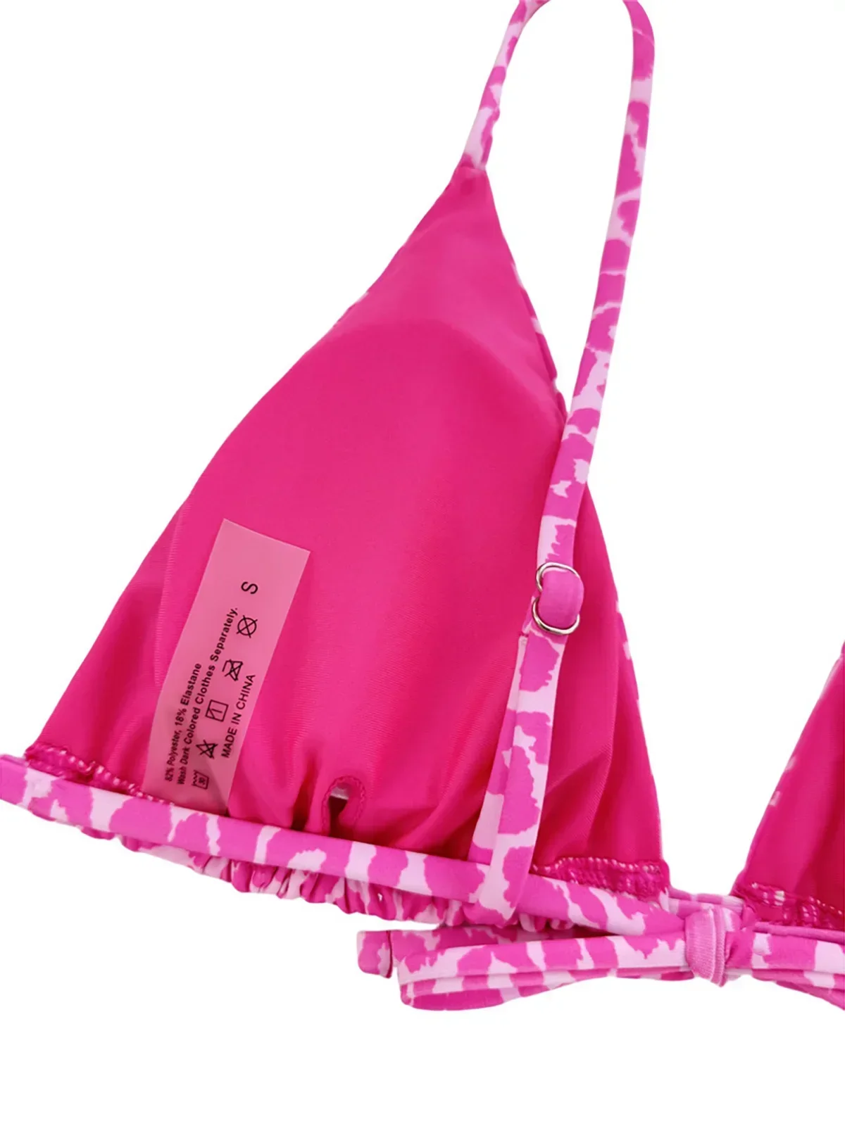 2025 neue Sexy Leopard Gedruckt Gepolsterte Bikini Top Weiblichen Badeanzug Frauen Bademode Badende Badeanzug Schwimmen Strand Top