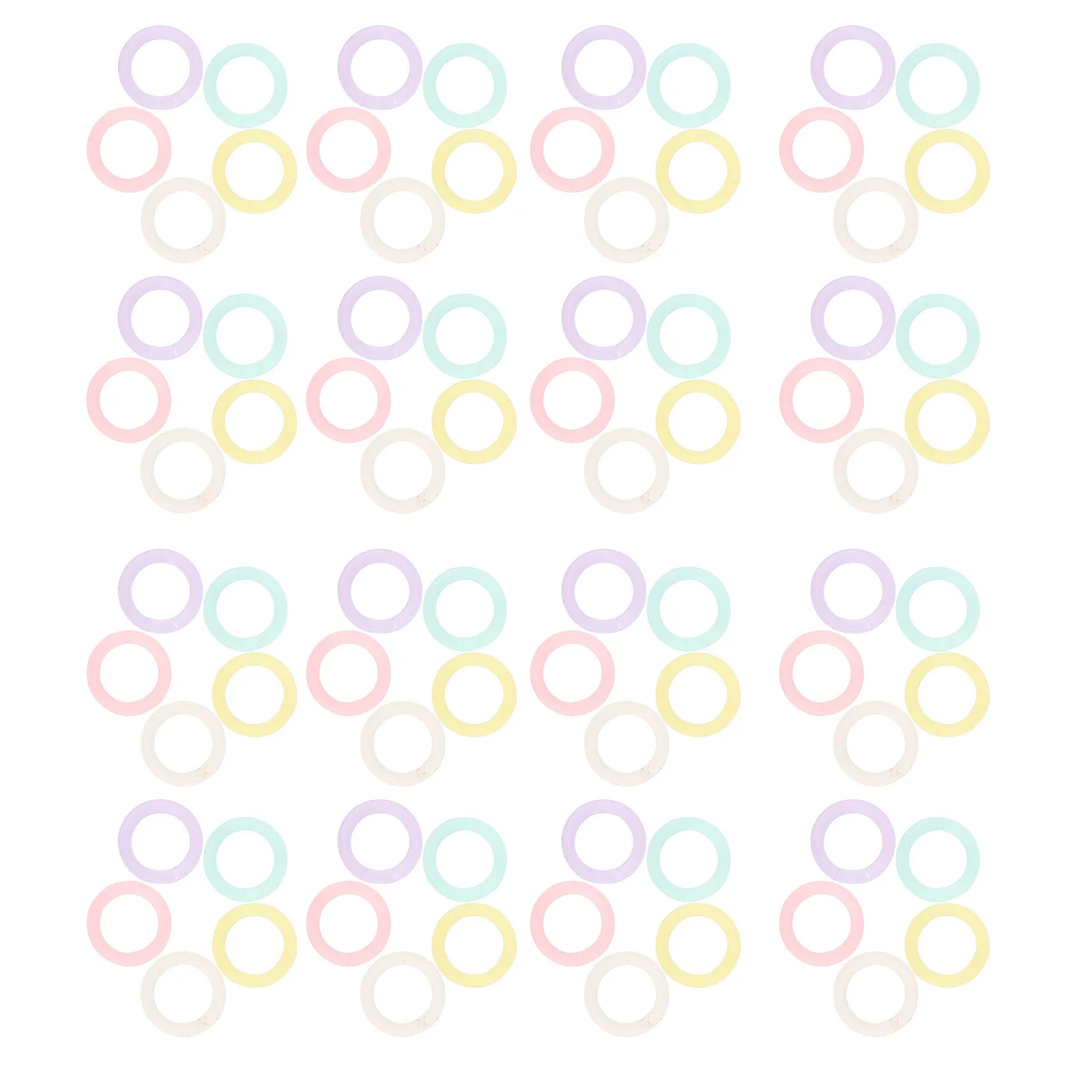 200Pcs Plastic Loose Leaf Rings Thickened Locking Binder Rings for Index Cards Flashcards DIY Craft Binding Plastic Binder Loops