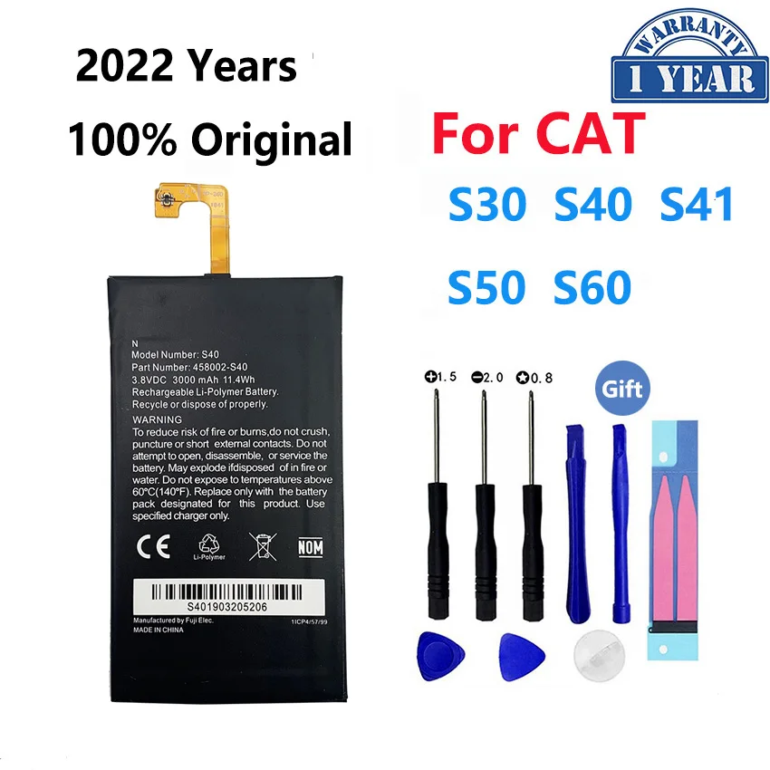 

100% Original Battery For Caterpillar CAT S40 458002-S40 S30 S50 S60 S41 APP00223 Replacement Bateria