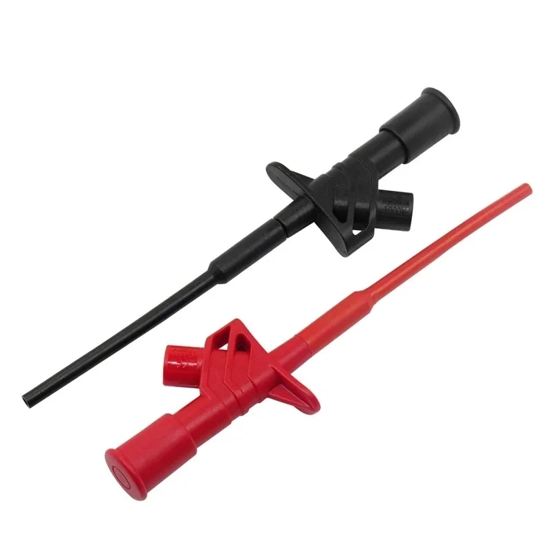 Cleqee P5004 2PCS Professional Insulated Quick Test Hook Clip High Voltage Flexible Testing Probe