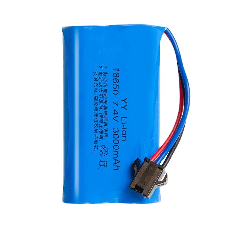 7.4V 3000mAh Lipo Batterij voor Horloge Gebaar Sensing Twisted RC Stunt Auto 1pcs 7.4v 2s 18650 Batterij SM-3P Plug