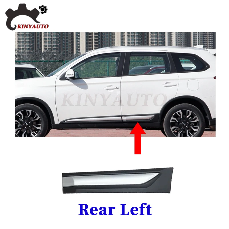 Voor Mitsubishi Outlander 2016 17 18 19 20 Side Modding Chromen Voor Achterdeur Garnituur Anti-Kras Strip Trim Beschermplaat