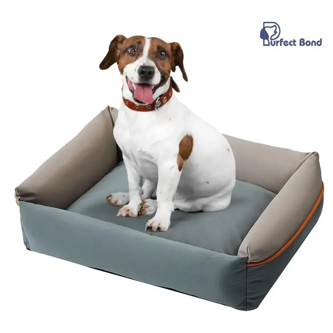 Waterproof Dog Bed for Small to Medium Dogs, Puppy Sofa, Supportive Foam Pet Couch, Removable Washable Cover, Furniture Bed