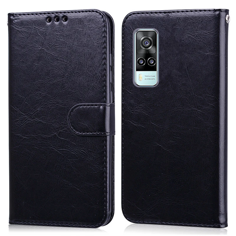 For Vivo Y31 2021 Case V2036 Leather Wallet Flip Case For Vivo Y51 V2030 Y 51 31 2021 VivoY31 Case For Vivo Y53S 4G Cover Fundas