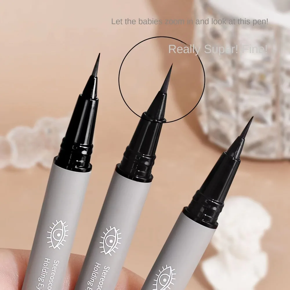 2PCS Long Lasting Ultra Thin Head Sweatproof Eyebrow Enhancers Liquid Eyebrow Pencil Fine EyeLiner Pen Eyebrow Brush