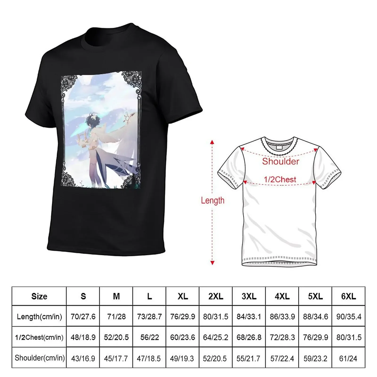 Venti - Genshin Impact T-Shirt graphic t shirt vintage blue archive custom t shirt men clothings