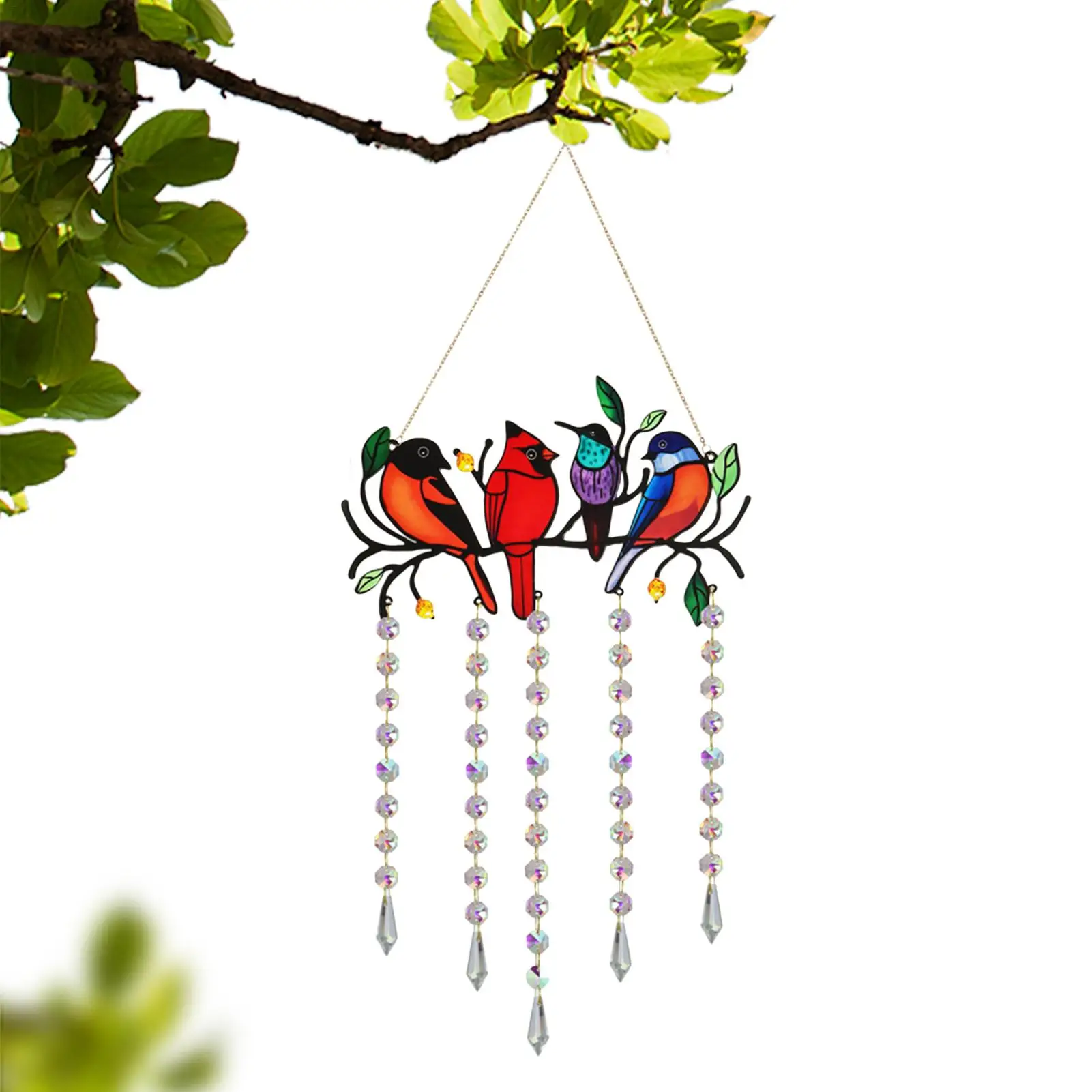 

Stained Glass Window Decoration Stained Glass Window Bird Garden Decorations Reflective Home Decor For Birthday Women