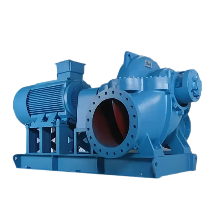 Sistem Perlindungan Kebakaran Aliran Tinggi Pompa Pemadam Kebakaran Sentrifugal Hisap Ganda Sirkulasi Air Casing Terpisah Horizontal