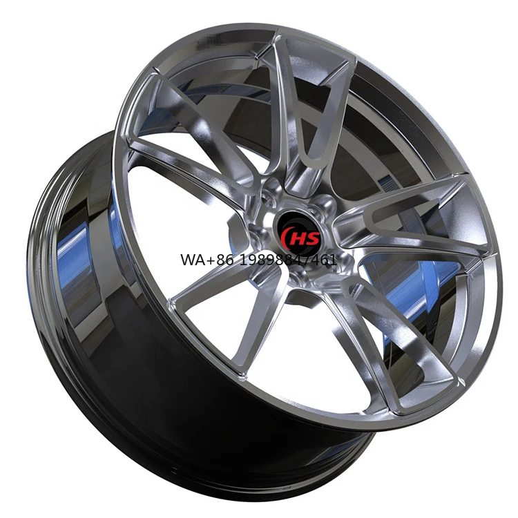

1-Piece Hyper Silver and Black Forged 18 19 20Inch 5x114.3 Racing Car Wheel Rims