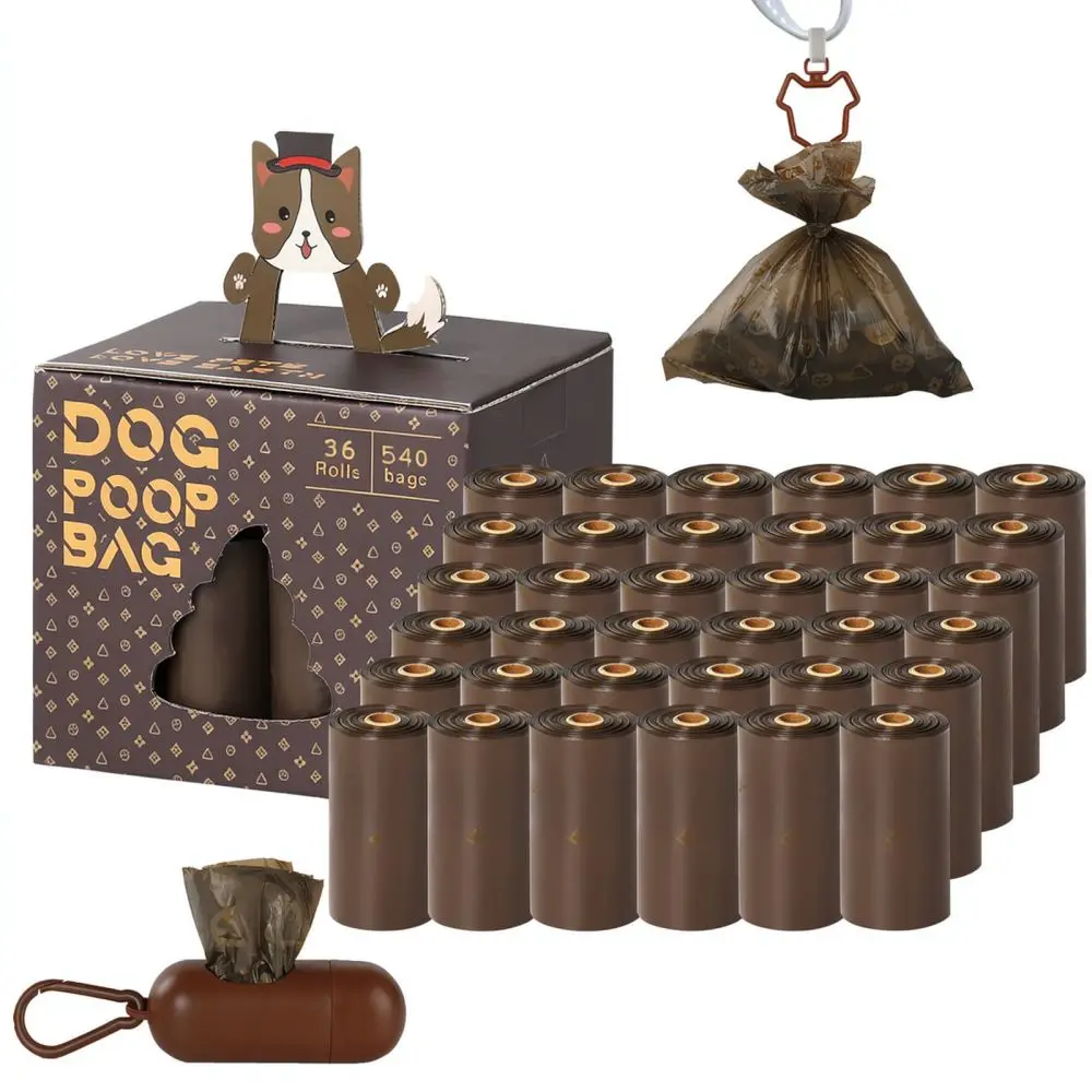 Scented Dog Poop Bags Thickened Portable Waste Cleanup Dispenser Durable HDPE Pet Supplies Heavy Duty Sanitation Bags