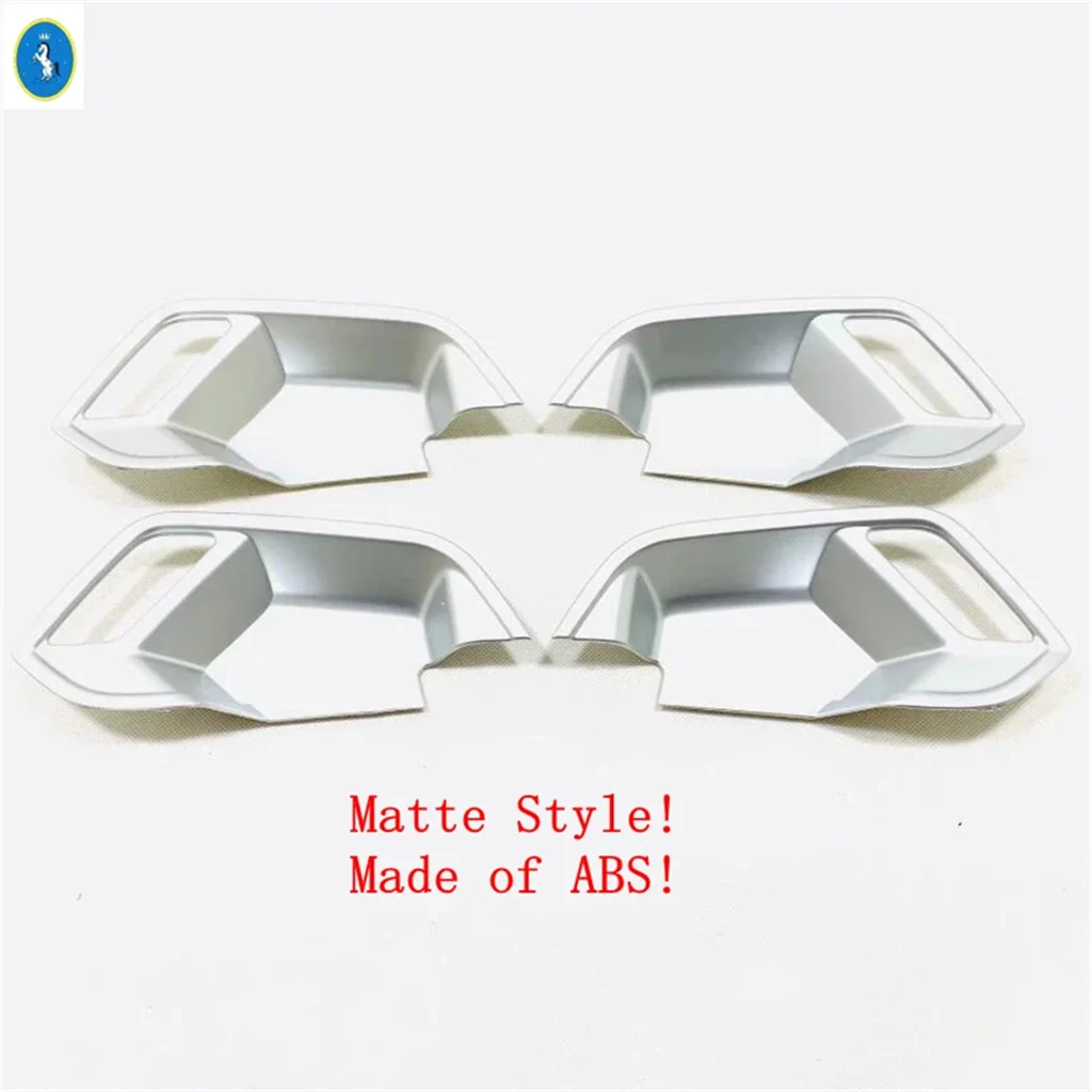 

For Audi Q3 F3 2019 - 2024 Accessories ABS Matte/Carbon Fibre Car Inner Door handlle Bowl Protector Frame Cover Trim Car Styling