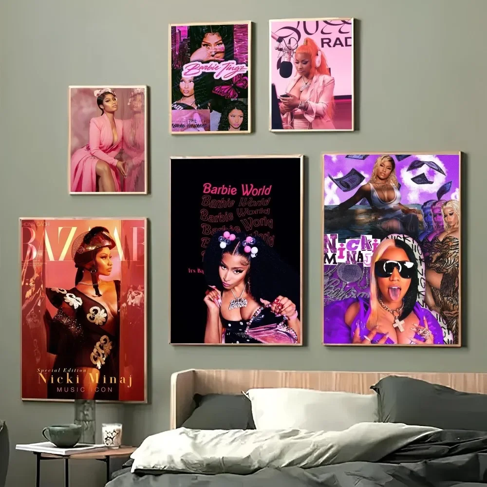 نجم موسيقى مغني الراب الأمريكية ، ملصق نيكي ميناج ، طباعة ورقية ، المنزل ، غرفة النوم ، المدخل ، البار ، المقهى ، الفن ، زخرفة اللوحة ، 1 *