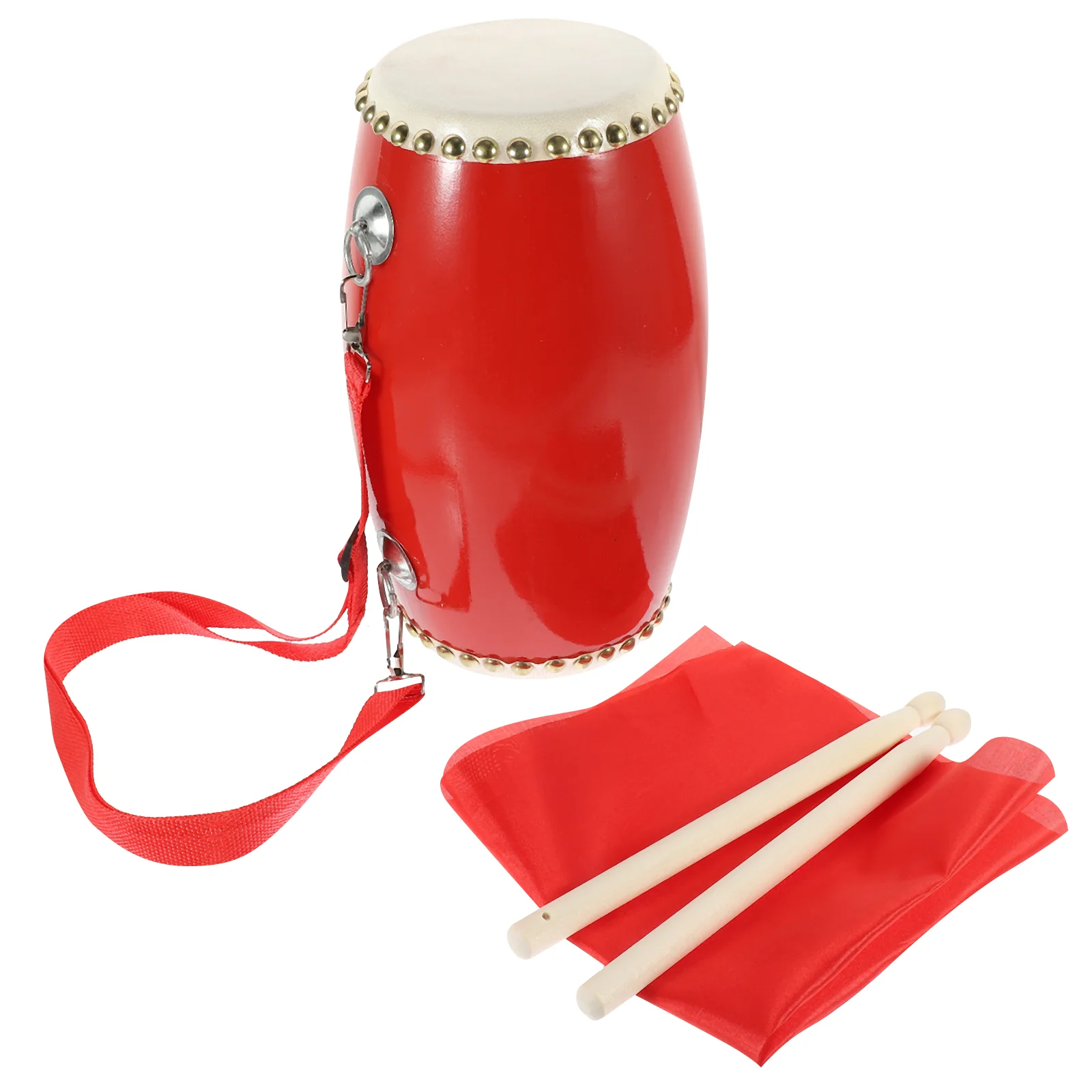 Waist Drum Supplies Cowhide Hand Drums for Adults Performance Durable Chinese Musical Instruments