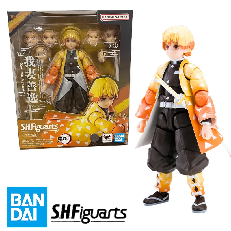 

Bandai Original S.H.Figuarts SHF Demon Slaye Zenitsu Agatsuma Anime Action Figure Model Finished Toy Gift for Children
