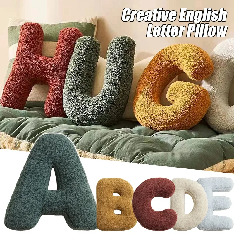Almohada con letras en inglés estilo Ins, cojín nórdico para sofá, cama, accesorios para fotos, juguete para niños, juego de pal