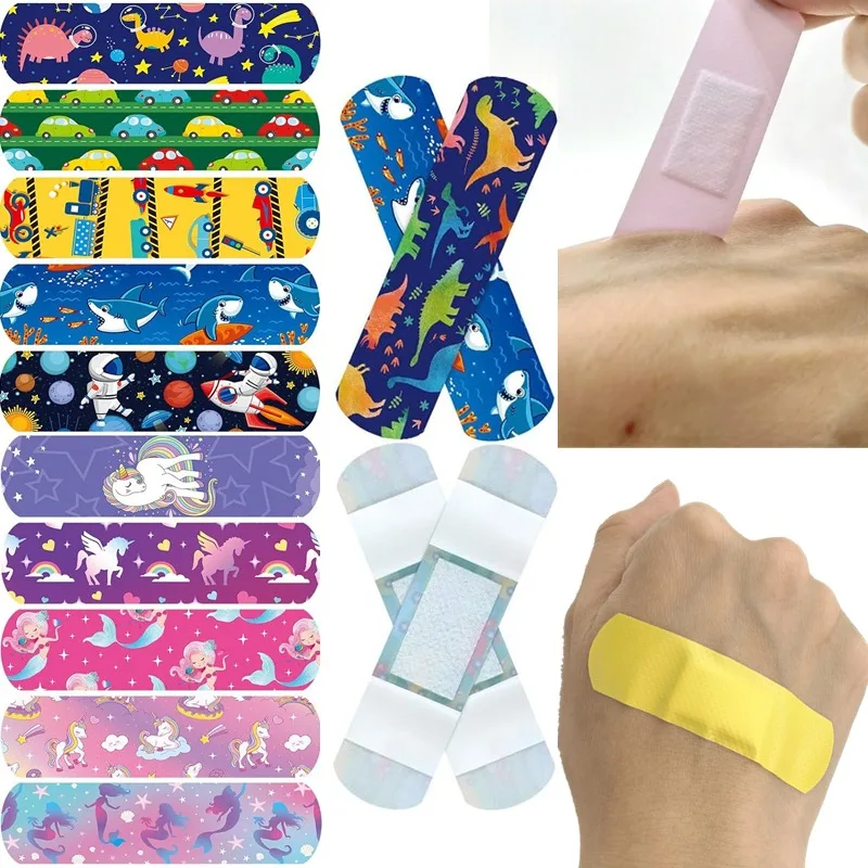 60pcs/set Waterproof Band Aid Cartoon Plasters for Children Kids Wound Dressing Patch First Aid Woundplast Adhesive Bandages