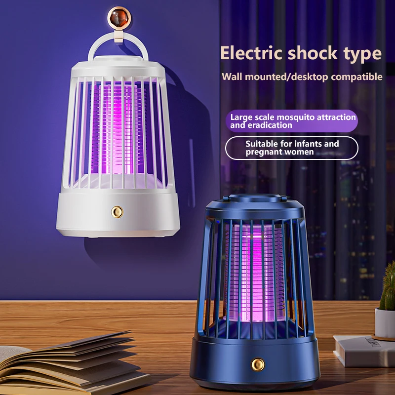 Silent Mosquito Killer Lamp Bedroom USB Rechargeable Electric Mosquito Swatter Portable Outdoor Mosquito Repeller FlyTrap