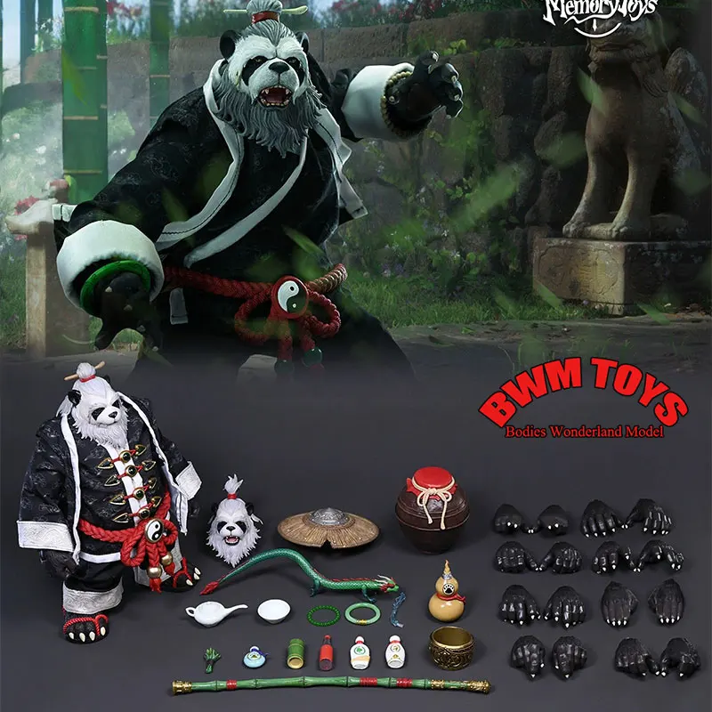 In Stock Original Memory toys 1/12 Scale Panda Man WOW Cloud Ranger Wu Qinglie Full Set 7'' Action Figure Model Toys Collection