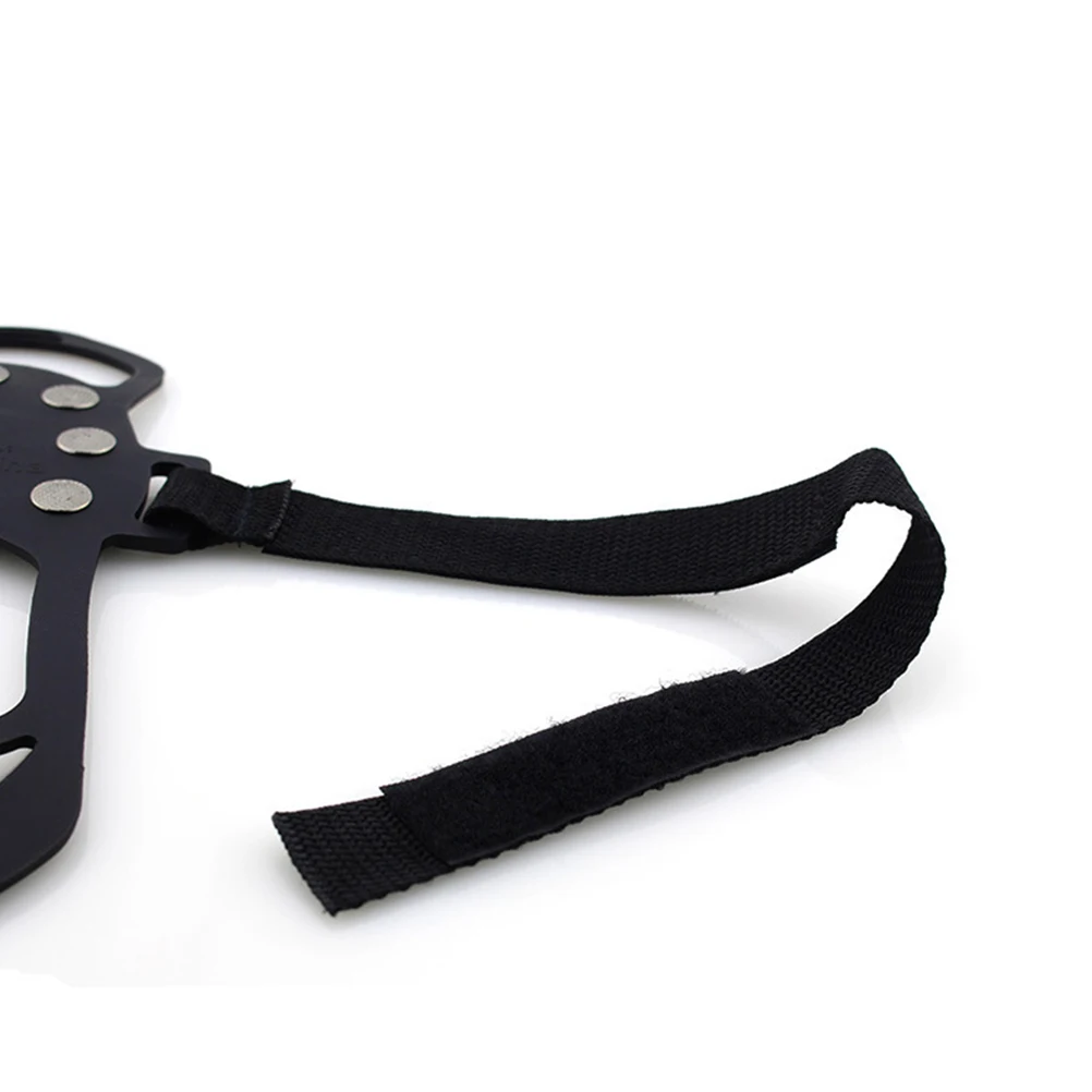 

1 Pair 11 Teeth Non Slip Ice Grips Cleats Lighter Tougher Shoes Cover Crampons For Outdoor Hiking Climbing Size S Black