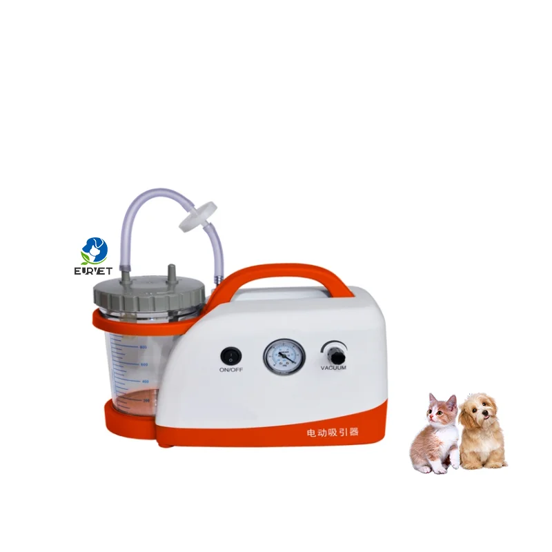 EUR VET Best Selling Portable Veterinary Equipment Medical Vacuum Suction Apparatus Phlegm Suc-tion Machine