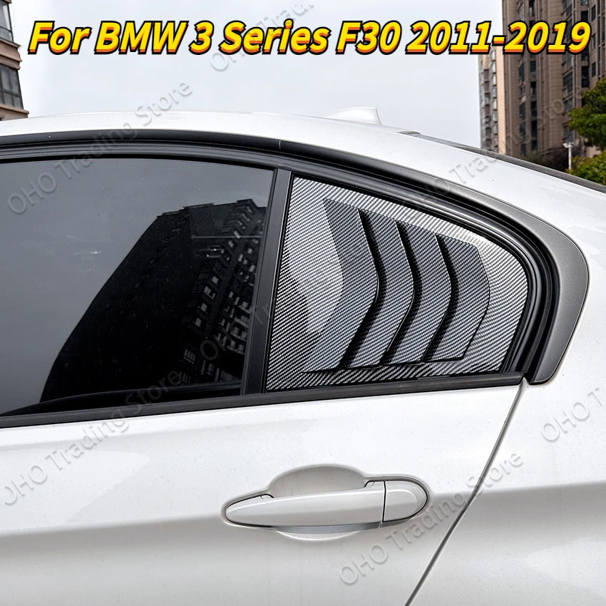 

For BMW 3 Series F30 318i 320i 325i 2013-2019 Rear Side Window Louvers Air Vent Shades Cover Trim Blinds Car Accessories