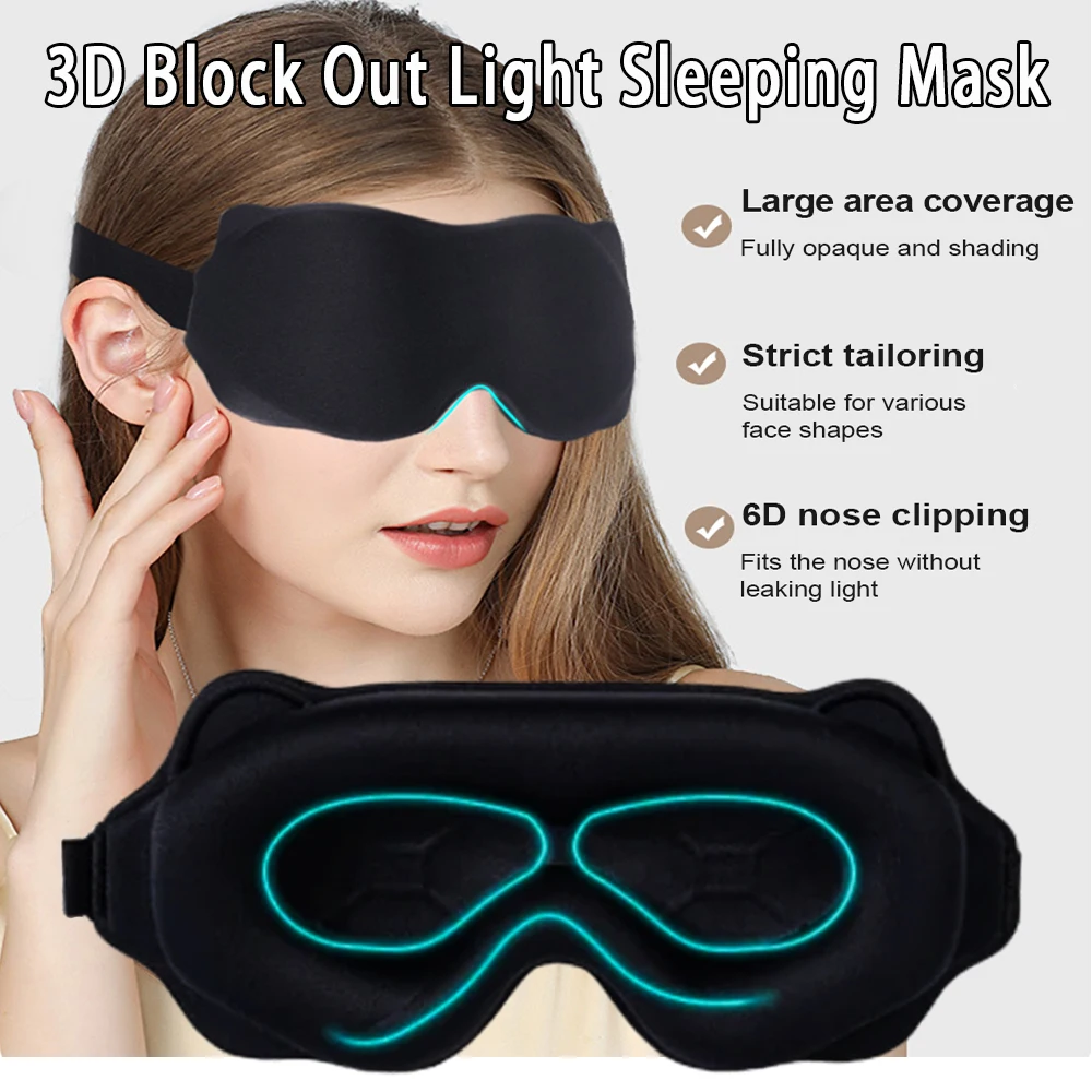 

3D Sleeping Mask Block Out Light Sleep Mask For Eyes Soft Sleeping Aid Eye Mask for Travel Eyeshade Night Breathable Slaapmasker