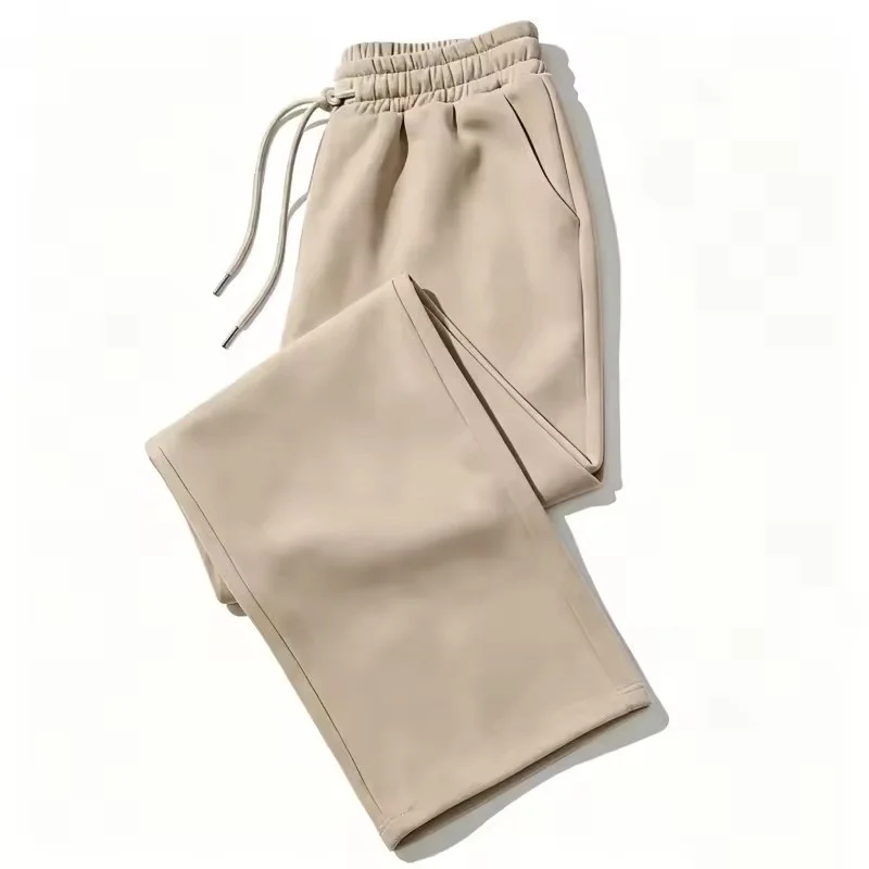 Herbst-Winter Damen Jogginghose Sportliche Gerade Hose Lose Übergroße Freizeithose mit Kordelzug Vielseitige Damen Lange Hose – Detail 14