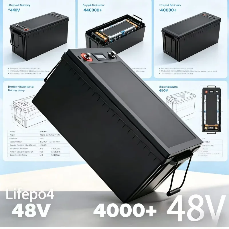 JN Premium 48V 100Ah LiFePO4 Battery All-in-One Power Solution for Solar Energy Storage, Electric Tricycles, Golf Carts, Mobilit