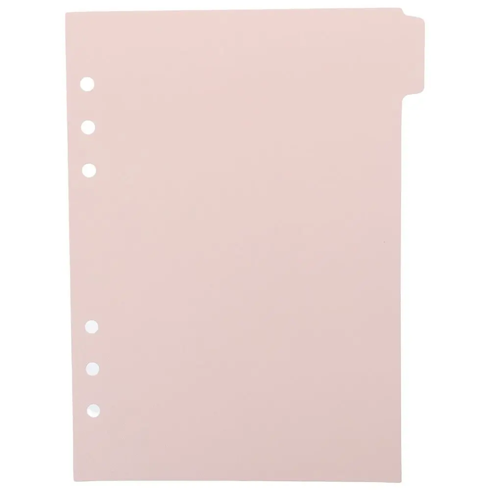 6 PCS Indexing Cards 6 PCS Binder Divider A5 6 Ring Index Page Tabs Pink Plastic Binder Index Dividers Home
