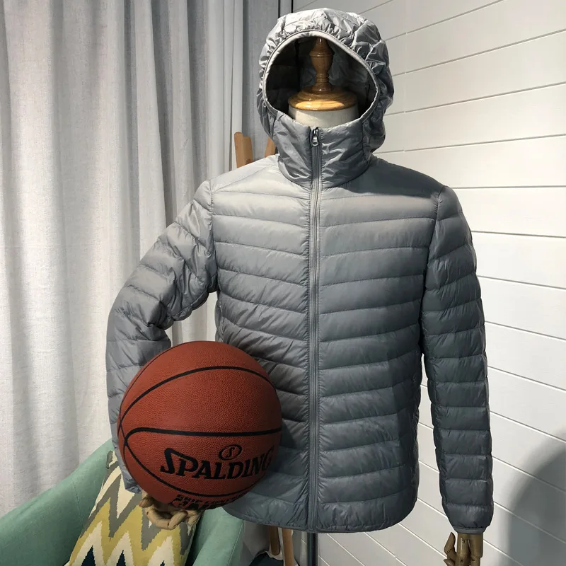 Homem inverno outono jaqueta de pato branco para baixo jaquetas com capuz ultra leve para baixo jaquetas casaco outwear quente parkas ao ar livre