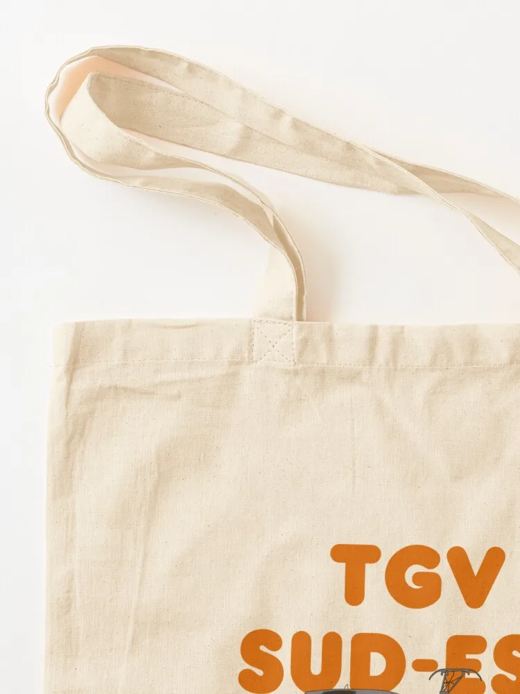 TGV Sud-Est قاطرة عمل فني حمل حقيبة حقائب النساء قماش حقيبة كتف حقائب نسائية حقيبة كيس لطيف