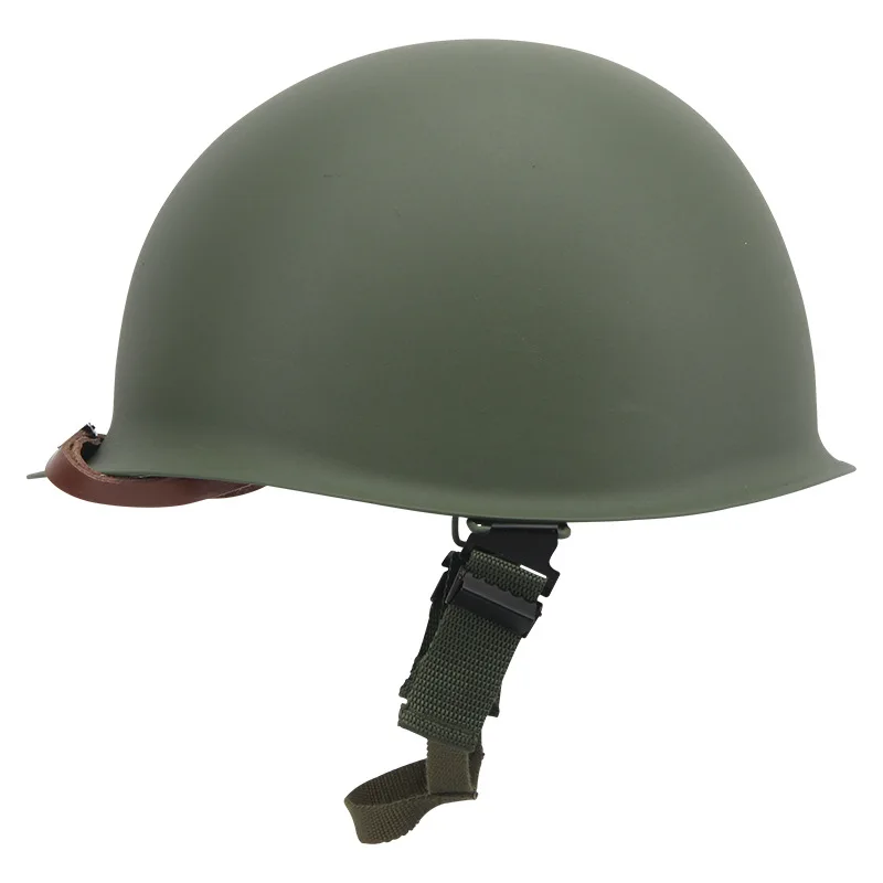 Classic M1 Steel Helmet Tactical US Military Army Replica Protective Helmets WWII WW2 Outdoor CS Paintball Green SteelHelmet