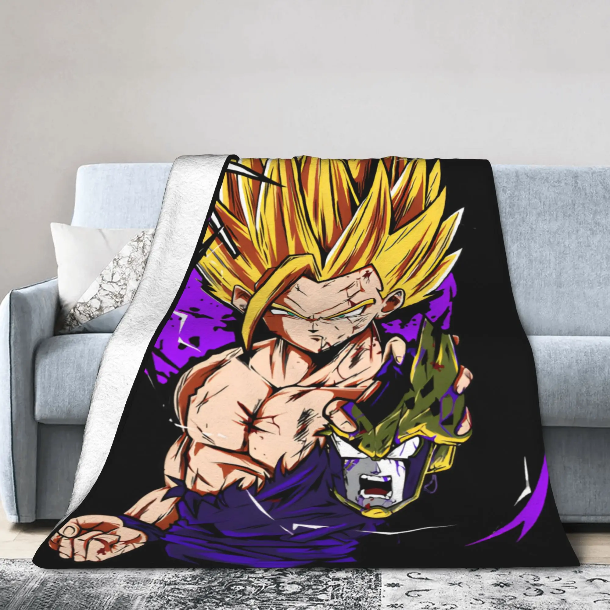 Dragon Balls  Blankets  Soft Print Plush Throw Blanket For Girls Boys Couch Chair Sofa Bed Flannel Bedspread Bed Cover