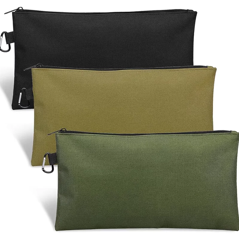 Waterproof Tool Bag Zipper Pouch Multi-Function Bag Wear-Resistant Tool Organizers for Camping Woodworking Electrician Gardening