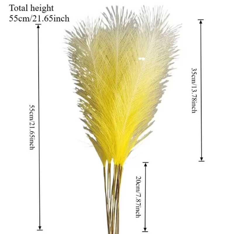 10pcs Artificial Colored Pampas Grass for Wedding Decorations, Faux Pampas Grass Decorations Are Perfect for Vases