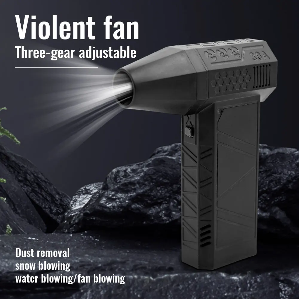 NUOVO Mini Turbo Jet Fan Spolverino elettrico con 3 marce regolabile 130000 giri/min Velocità del vento 52 m/s Strumento di pulizia del computer per auto