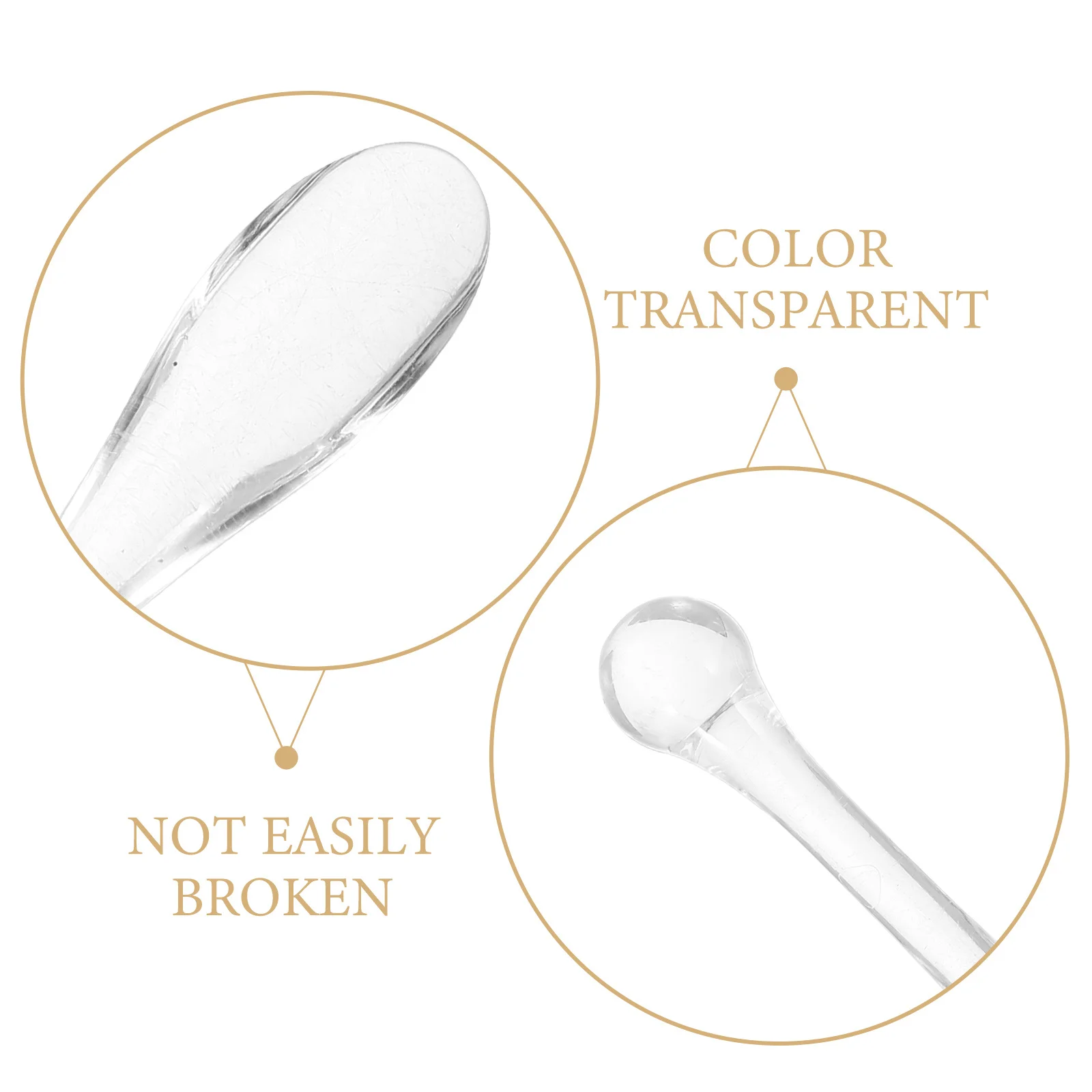 Spatole per trucco da 50 pezzi Cucchiaio per crema per il viso dal design compatto Spatola per trucco facile da pulire Spatola per donna