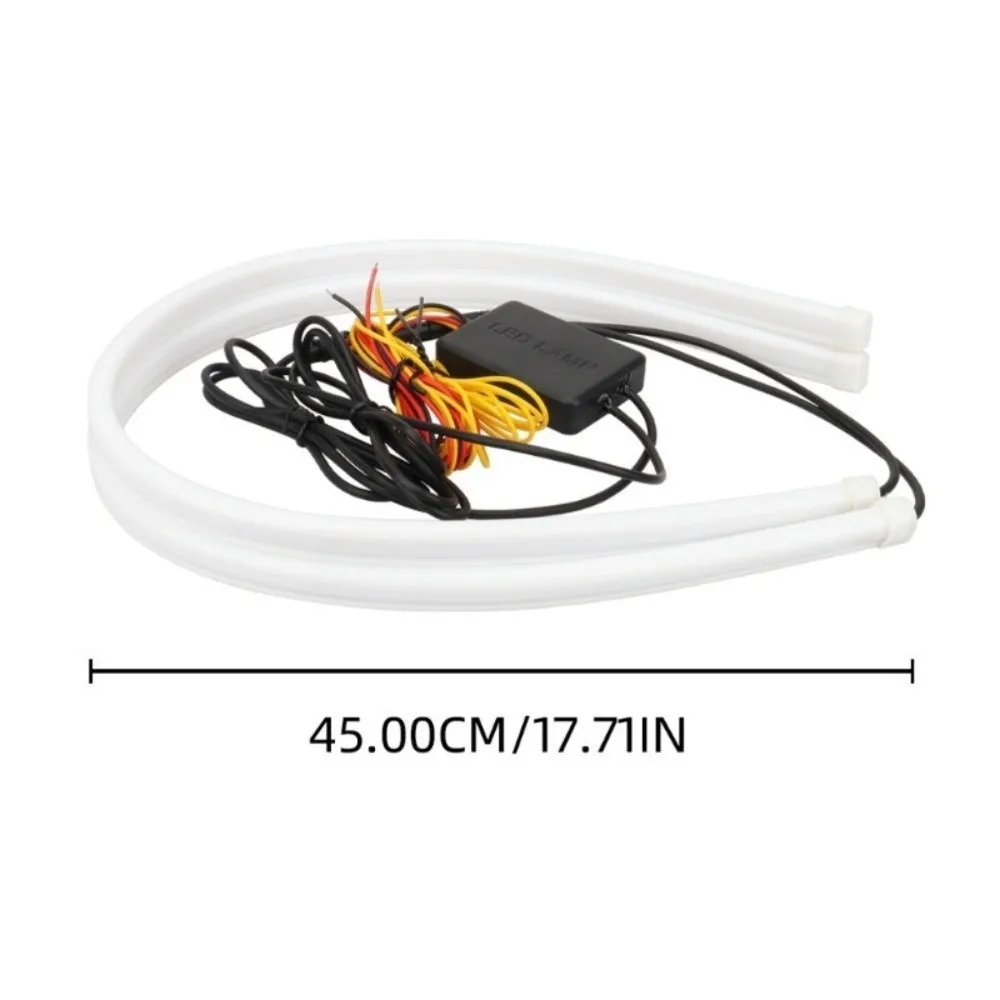

Durable 30/45/60cm RGB LED DRL Flexible Full Color Flowing Turn Signal Lamp APP Control LED Headlight Strips Car Accessories