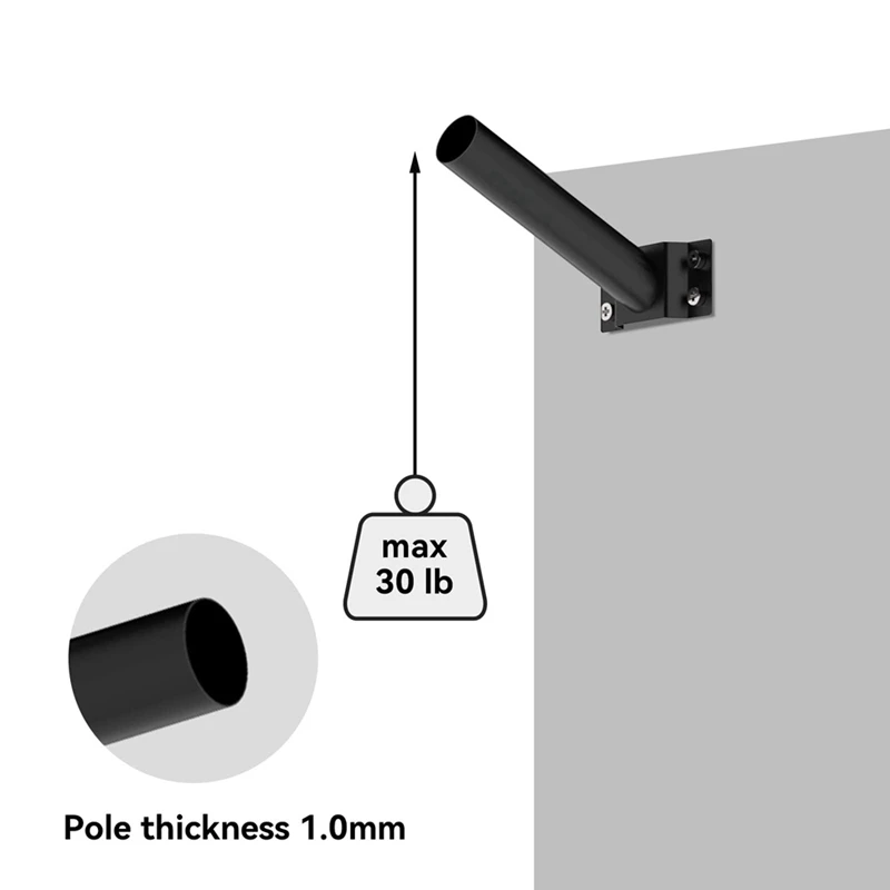 Wysięgnik uchwyty montażowe do opraw światło zewnętrzne, słup wspornika oprawy oświetleniowej 9,5 w do słoneczne światła uliczne